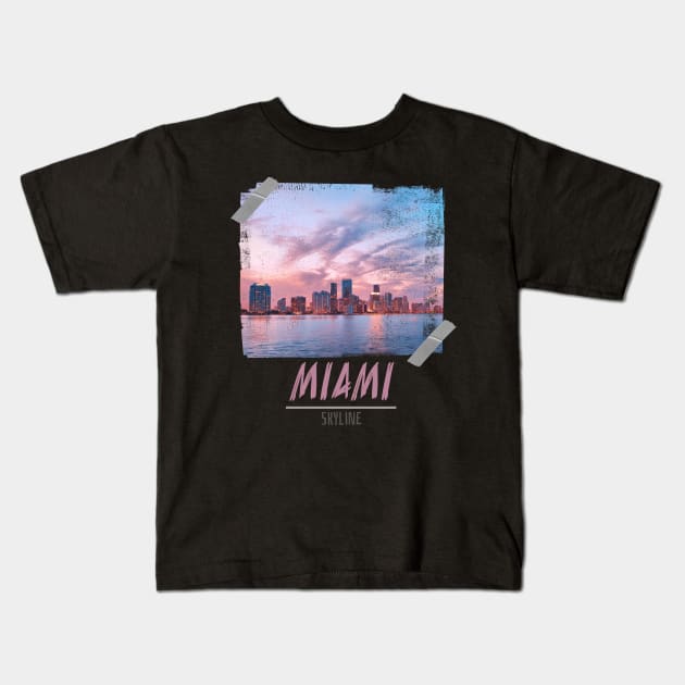 miami city tape photography Kids T-Shirt by grafitytees